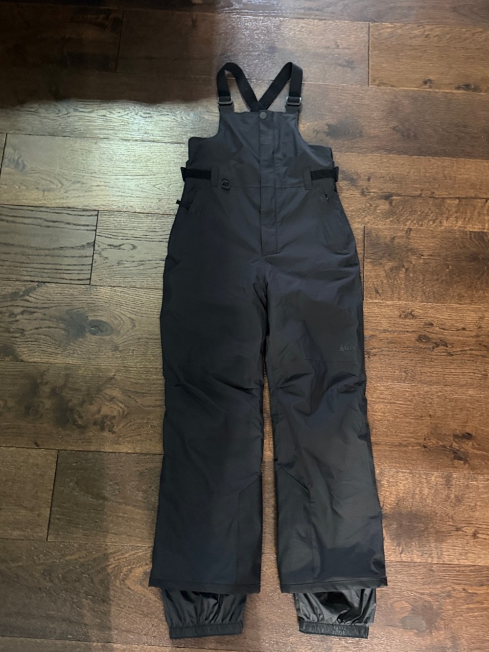 Kids Black Insulated Snow Overalls - Durable Winter Bibs